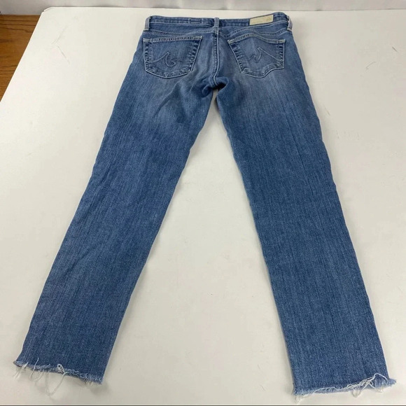 Adriano Goldschmied AG Stevie Ankle Petite Jeans Women's 24R Raw Hem Light Wash - Picture 7 of 7